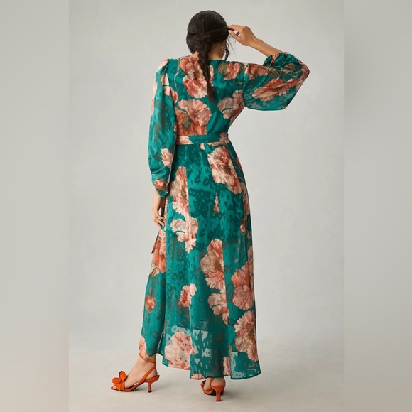 Anthropologie Hutch V-Neck Textured Wrap Dress - Picture 5 of 10